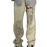 WIAOFELLAS  -  American Retro Classic Jeans Men Women Handsome High Street Casual Loose Functional Pants Men Trousers Male Clothes