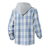 WIAOFELLAS  -  New Men's Casual Long Sleeved Checkered Hoodie Autumn and Winter Fashionable Versatile Top