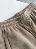 WIAOFELLAS  -  Thiened Fce Lined Straight Leg Casual Pants for Men And Women Couples Winter Warm Trousers Slim Fit Leisure Trousers