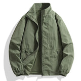 Wiaofellas  -  Men's Spring and Autumn Jackets Men's Plus-size Casual Autumn Wear Spring and Autumn Stand Up Collar Jackets