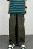 Wiaofellas  -  Korea Oversize Bundle Cuff Pants Japanese Style Cargo Amy Green Trousers Harajuku Street Wear Leisure Loose Dance Jazz Trousers