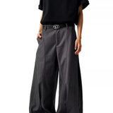 WIAOFELLAS  -  Mens Trousers Crescent Silhouette Casual Pants Summer Streetwear Fashion Daily Outdoor Versatile Wide-Leg Pants Men'S Clothing