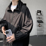 Wiaofellas  -  Men's plus Size Hooded Sun Protection Jacket M-XXXXXL Lightweight Windproof UPF 50+ Outdoor Sports Casual Streetwear Tops