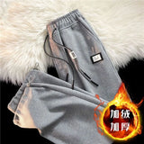 WIAOFELLAS  -  Design Inspired Pants with Plush and Thickened Men's and Women's Loose Straight Leg Casual Wide Leg Pant Versatile