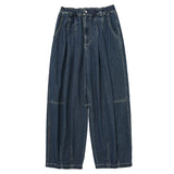 Wiaofellas  -  Mentmate 23aw Japan fashion Ciboy Lazy Retro Washed Blue Jeans Men's Daddy Casual Trousers