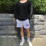 WIAOFELLAS  -  American Street Solid Color Round Neck Fitness Sports Long-Sleeved Tops Mens Loose Casual T-Shirt Training Running Base Layer