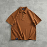 WIAOFELLAS  -  Heavy lapel short-sleeved POLO shirt men's youth fashion business daily casual bead cotton embroidery T-shirt