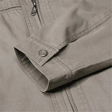 WIAOFELLAS  -  Men's Jacket Stand Collar Casual Jaqueta Masculina Spring Autumn Zipper Solid Business Coat Ropa Hombre Cotton Outerwear Male