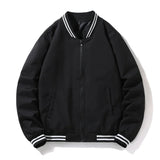 WIAOFELLAS  -  Spring Autumn Solid Color Baseball Coat Fashion Casual All Quality Fabric Breathable Comfortable Durable Standard Crisp Version
