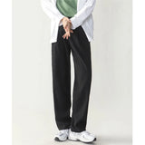 Wiaofellas  -  Men's Casual Straight Leg Pants Spring Autumn Drapey Loose Fit Faionable Versatile Long Trousers Youthful ular Sle