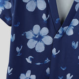 WIAOFELLAS  -  Men T Shirt Flower Printing V Neck Short Sleeve Summer Male Tee Tops Streetwear 2025 Fashion Casual Men Clothing S-5XL