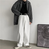 WIAOFELLAS  -  White Baggy Jeans Men Oversized Casual Wide Leg Jeans Men Streetwear Korean Loose Straight Jeans Mens Denim Trousers S-3XL