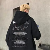 WIAOFELLAS  -  Autumn Goth Letter Printed Pullover Hoodies For Men New in Y2K Streetwear Fashion Sweatshirts Hip Hop Cotton Hoodie Tracksuit