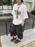 Wiaofellas  -  Summer New Men Loose Seven-point Cargo Pants Trendy Comfortable Breathable Casual Street Daily Trousers