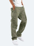 Wiaofellas  -  Summer New Men's Overalls European American Pants Drawstring Multi-pocket Casual Trousers