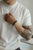 Wiaofellas  -  Summer New Men's Cool Breathable Knit T Shirt  Slim Fit Mock Neck Short Sleeve Casual Workwear Top