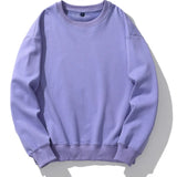 WIAOFELLAS  -  New Men's Autumn Velvet Sweatshirts Round Neck Solid Color Long Sleeved Tops Couples Coat Women Sweatshirt Casual Clothing MY542