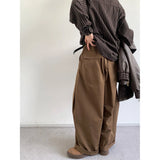 WIAOFELLAS  -  Japanese Streetwear Cargo Pants Men Autumn Drape Trousers Retro High Waist Straight Wide Leg Pants Loose Casual Men's Pants