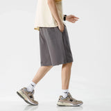 WIAOFELLAS  -  Men's Casual Shorts Summer Trendy Loose Sports Style for Men and Women The Same Solid Color Simple Pants