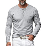 Wiaofellas  -  Daily Casual O Neck Pullover For Men Trendy Looe Breathable Shirts Men Autumn Outdoor Solid Color Long Sleeve Tops