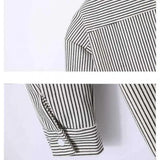 Wiaofellas  -  Men's Retro Hong Kong Style Striped Shirt Vintage Streetwear Casual Top Lightweight Breathable Unisex Urban Fashion M-XXXL