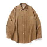 WIAOFELLAS  -  Stylish Mens Long Sleeve Shirts Spring Autumn Outdoor Casual Buttoned Lapel Cardigan Tops Men Trendy Striped Printing Shirt