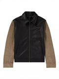 WIAOFELLAS  -  Autumn Men's PU splicing Jackets Fashion Men Stretwear Windbreaker Pilot Coats Men Sports Baseball Uniform Jacket Clothing