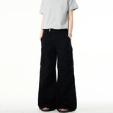 WIAOFELLAS  -  Mens Pants Cargo Multi-Pocket Casual Pants Autumn Streetwear Fashion Daily Micro-Flared Wide-Leg Pants Men'S Clothing 2025 New