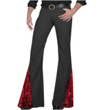 Wiaofellas  -  Men's Casual Vintage Spliced Chip Flared Pants