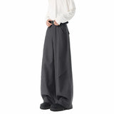 WIAOFELLAS  -  New Pants Men Fashion Casual Solid High Street Simple Hip-hop Wide Leg Trousers All-match Korean Style Loose Temperament College