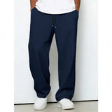 Wiaofellas  -  New Four Seasons Solid Color Trousers Loose Casual Sports Straight Pants
