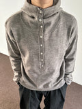 WIAOFELLAS  -  American Retro O-Ne Hoodie Knitted Sweater Men Women ey Oats Loose Feeling Autumn Winter Casual Breathable Long Sve