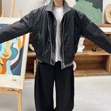 WIAOFELLAS  -  Senior sense patchwork fake two pilot coats men's spring American vintage Instagram fashion loose street jacket