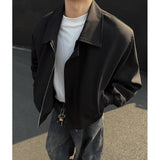 WIAOFELLAS  -  Autumn Short Jacket Men Fashion Casual Shoulder Padded Jackets Men Streetwear Korean Loose Bomber Jacket Mens Clothes M-3XL