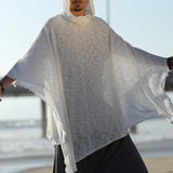 Wiaofellas  -  New Men's Hooded Casual Cover-Up Fashion Cape Trench Coat