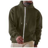 WIAOFELLAS  -  Men's Fleece Pocket Hoodie Men's Fall and Winter Street Casual Hoodie Outdoor Loose Sweatshirt Multi-color Option