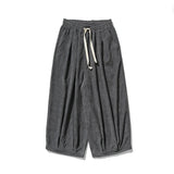WIAOFELLAS  -  Autumn Winter Men Me's Corduroy Casual Pants Solid Wide Leg Pants Straight Trousers Male Thick Loose Streetwear Hip Hop Pants