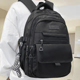 WIAOFELLAS  -  Nylon Backpack for Student Black Teenager Large Sweethearts Serviceable Travel Rucksack High Quality Unisex Laptop Knapsack