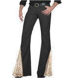Wiaofellas  -  Men's Casual Vintage Spliced Chip Flared Pants