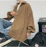 Wiaofellas  -  Men's Trendy Outerwear Ins Men's Trendy Cool Loose New Outerwear Woolen Jacket Men's Outerwear