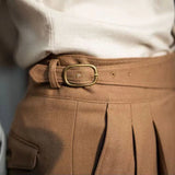 WIAOFELLAS  -  Fashion Vintage Men Pants British Style High Waist Business Casual Straight Trousers Spring Autumn Slim Fits Naples Kolger Pant