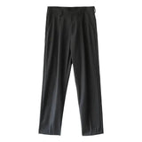 Wiaofellas  -  New Casual Suit Pants Men's Net Version Straight Loose Trousers Trendy Brand