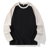 Wiaofellas  -  Autumn Spring Black White Tshirt Top Tees Classic Style Brand Fashion Clothes OverSize M-5XL O NECK Long Sleeve T Shirt Men'S