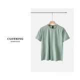 Wiaofellas  -  Men European Henry Short Sleeve T Shirt Plaid Shorts Set Summer Outdoor Casual Outfit