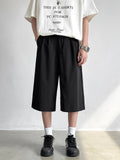 Wiaofellas  -  Summer Thin Straight Leg Seven-Foot Men's Casual Sports Shorts Trendy Youth Travel Pure Color No Ironing Treatment
