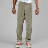 Wiaofellas  -  Autumn Winter Men's Corduroy Pants Solid Color Straight Leg Casual Trousers Wear-resistant Slant Pocket Versatile Long Pants