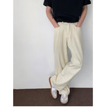 WIAOFELLAS  -  Baggy Beige Jeans Men Fashion Casual Oversized Wide Leg Jeans Men Streetwear Korean Loose Straight Denim Pants Mens Trousers