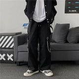 WIAOFELLAS  -  Plus Size S-3XL Men Joggers Pants Spring Autumn Fashion Casual Muti Pocket Slim Loose Wide Leg Long Street Wear Harajuku Goth