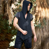 WIAOFELLAS  -  Early Spring Hooded Vest Men's Vest Street Trend Solid Color Casual Top for Men