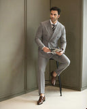 WIAOFELLAS  -  New Wedding Men Suit Stripe New Business Jacket Comfortable Slim Fit 2-PCS Tailor-Made Groom Formal Occasions Size Customized